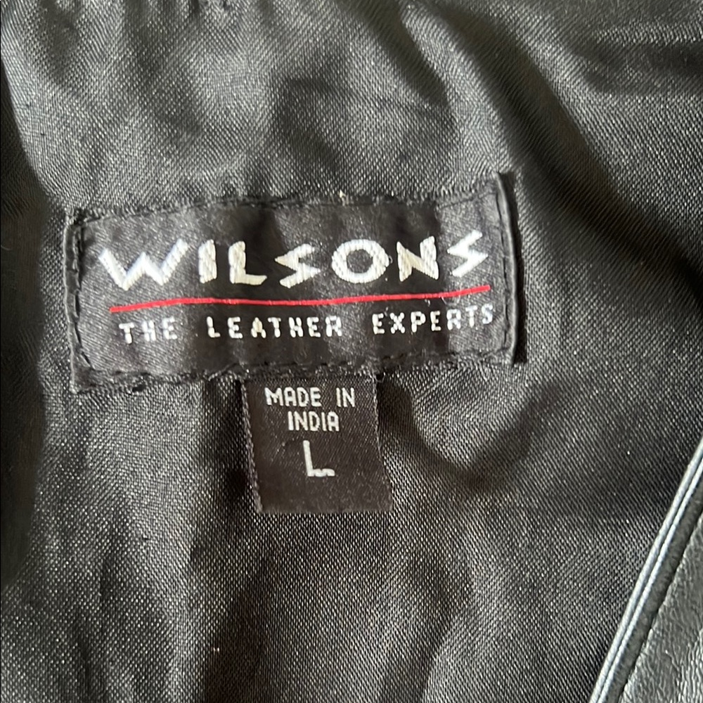 Vintage Wilson Black Leather Vest - Picture 3 of 3
